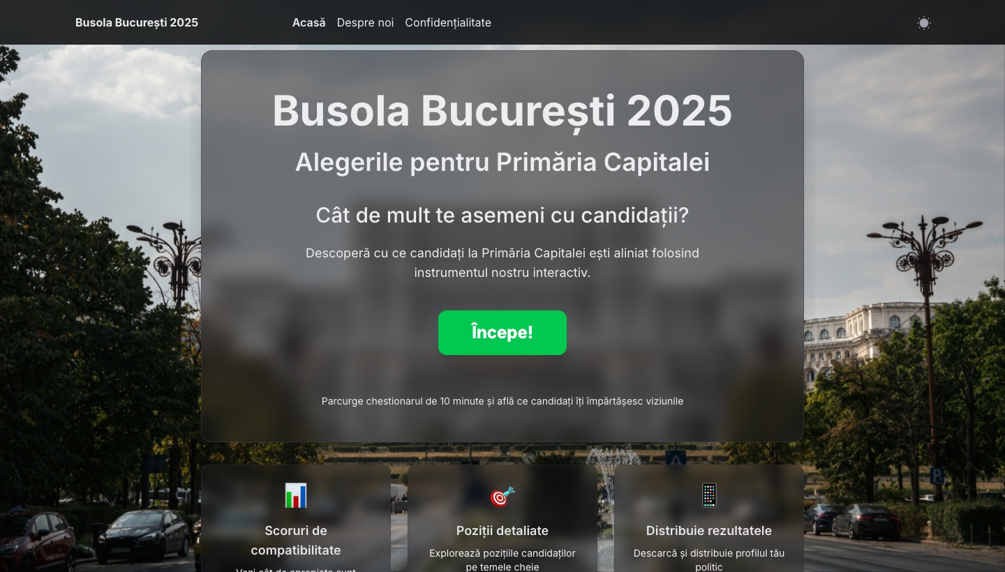Captură din Busola București 2025